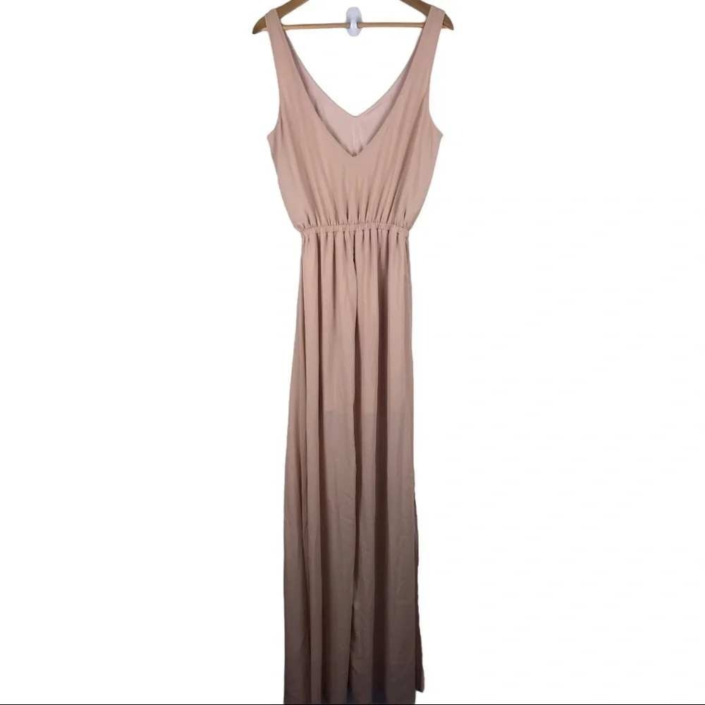 Show Me Your Mumu Heather Maxi Dress Mauve Tan V-Neck Sleeveless Large - Picture 11 of 15